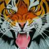 Nice Kitty Tiger - Colored Pencil Drawings - By Carl Parker, Realist Drawing Artist