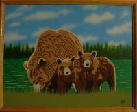 Bears - Dont Mess With Us - Acrylic And Airbrush On Flat C