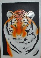 Tiger - Scroll Saw Woodwork - By John Saude, Bold Woodwork Artist