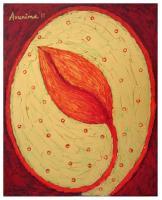 The Golden Womb II - Acrylic On Canvas Paintings - By Arunima Kapoor, Symbolic Expressionism Painting Artist