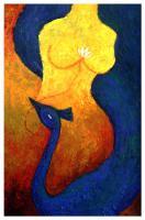 Viraha Rasa - Acrylic On Canvas Paintings - By Arunima Kapoor, Symbolic Expressionism Painting Artist