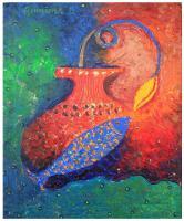 Utpatti III - Acrylic On Canvas Paintings - By Arunima Kapoor, Symbolic Expressionism Painting Artist