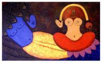 The Divine - Acrylic On Canvas Paintings - By Arunima Kapoor, Symbolic Expressionism Painting Artist