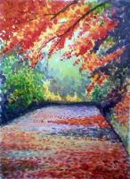 Lonely Path - Watercolour On Fabriano Sheet Paintings - By Arunima Kapoor, Impressionism Painting Artist