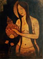 Devi - Acrylic On Canvas Paintings - By Arunima Kapoor, Expressionism- Figurative Painting Artist