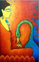 Lord Buddha III - Acrylic On Canvas Paintings - By Arunima Kapoor, Expressionism- Figurative Painting Artist