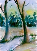 Landscape - Watercolour On Fabriano Sheet Paintings - By Arunima Kapoor, Impressionism Painting Artist