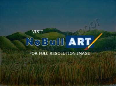 Landscape - Grass Field - Watercolour On Fabriano Sheet