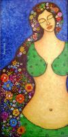 Spring - Acrylic On Canvas Paintings - By Arunima Kapoor, Expressionism- Figurative Painting Artist
