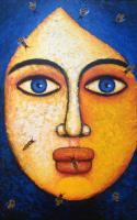 Face II - Acrylic On Canvas Paintings - By Arunima Kapoor, Expressionism Painting Artist