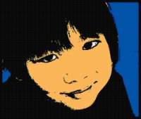 Chinese Girl-Smile - Mixed Printmaking - By Otis Porritt, Pop-Art Printmaking Artist
