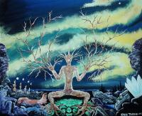Tree Man - Acrylic Paint On Canvas Paintings - By Steve Trudeau, Surrealism Painting Artist