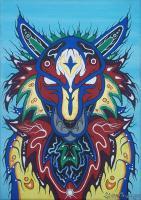 Spirit Guide - Acrylic Paint On Canvas Paintings - By Steve Trudeau, Ojibwa Art Painting Artist