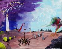 A Place That I Cannot Be - Acrylic Paint On Canvas Paintings - By Steve Trudeau, Surrealism Painting Artist