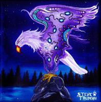 Migizi-Eagle - Acrylic Paint On Canvas Paintings - By Steve Trudeau, Ojibwa Art Painting Artist