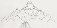 Mountain Campout - Pen Drawings - By Ben Thaddeus, Realism Drawing Artist
