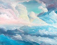 May Colored Clouds - Acrylic Paintings - By John Wise, Dreams Painting Artist