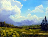 Scotch Bloom - Acrylic Paintings - By John Wise, Western Scenes Painting Artist