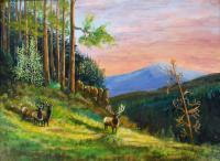 Who Dat - Acrylic Paintings - By John Wise, Western Scenes Painting Artist