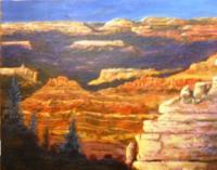 The Canyon - Acrylic Paintings - By John Wise, Western Scenes Painting Artist