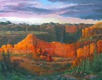 Big Red Rocks - Acrylic Paintings - By John Wise, Impressionistic Painting Artist
