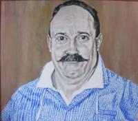 The Butcher - Acrylic Paintings - By Matthew J Rice, Portrait Painting Artist