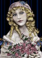 Little Blonde Head Girl - Digital Airbrush Digital - By Patricia Anne Mccarty, Fantasy Based Digital Artist