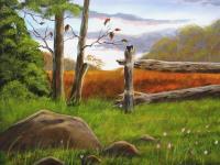 Autumn Fields - Acrylic Paintings - By Jay Moncrief, Landscape Painting Artist