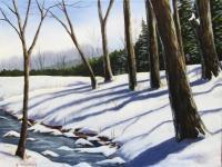 Winter Warming - Acrylic Paintings - By Jay Moncrief, Landscape Painting Artist