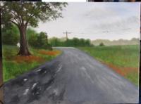 Henry Harris Rd After The Rain - Acrylic Paintings - By Jay Moncrief, Landscape Painting Artist