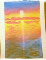 Sunset - Watercolor Paintings - By Jeffrae Isaac Albert R Damayo, My Style Painting Artist