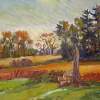 Farm Landscape - Oil Paintings - By Inga Karelina, Impressionism Painting Artist
