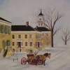 Main Street Bishop Hill Illinois - Oil Paintings - By Robert Chandlee, Impressionistic Painting Artist