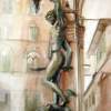 Perseus Slaying Medusa - Watercolor Paintings - By Manuel Gonzales, Classical Painting Artist