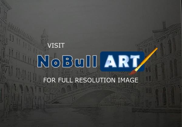 Italian Art Scene - Rialto Bridge - Graphite