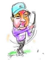 Tiger Woods - Digital Digital - By Tony Grogan, Caricature Digital Artist