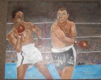 Boxing Ring - Acrylic Paintings - By Granpop Granny Marsay, Painted And Enhanced From Phot Painting Artist