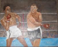 Boxers - Acrylic Paintings - By Granpop Granny Marsay, Painted And Enhanced From Phot Painting Artist