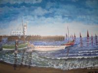 Sailing Days - Oil Paintings - By Granpop Granny Marsay, Painted And Enhanced From Phot Painting Artist