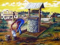 Fetching Water - Giclee Print Paintings - By John Lane, Imaginative Painting Artist