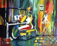 Recital - Acrylic On Canvas Paintings - By John Lane, Abstract Painting Artist