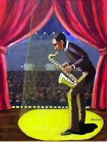 Sax Solo - Acrylic On Canvas Paintings - By John Lane, Imaginative Painting Artist