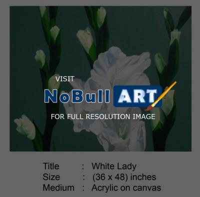 Flowers - White Lady - Acrylic