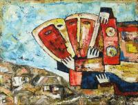 Elin Bogomolnik Gallery - Love Kiss Oil Painting Bogomolnik - Oil Painting On Canvas