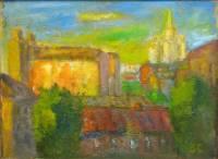 City Landscape - Moscow Patio 1953 - Oil On Canvas