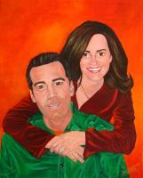 People - Angela And Paul    Sold - Oil On Canvas