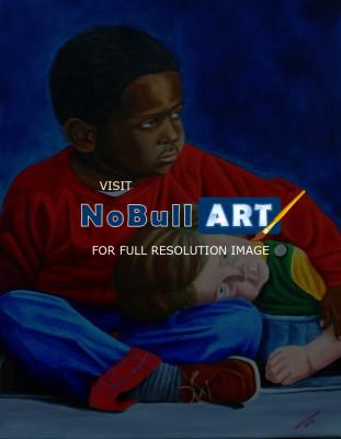 People - Children - Oil On Canvas