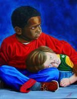 Children - Oil On Canvas Paintings - By Cecil Williams, Realism Painting Artist