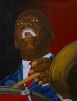Drummer - Oil On Canvas Paintings - By Cecil Williams, Impressionism Painting Artist