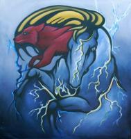 Tasunka Witko- Crazy Horse - Oil On Canvas Paintings - By Angie Benson, Traditional Painting Artist